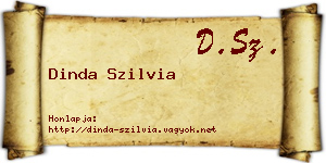 Dinda Szilvia névjegykártya